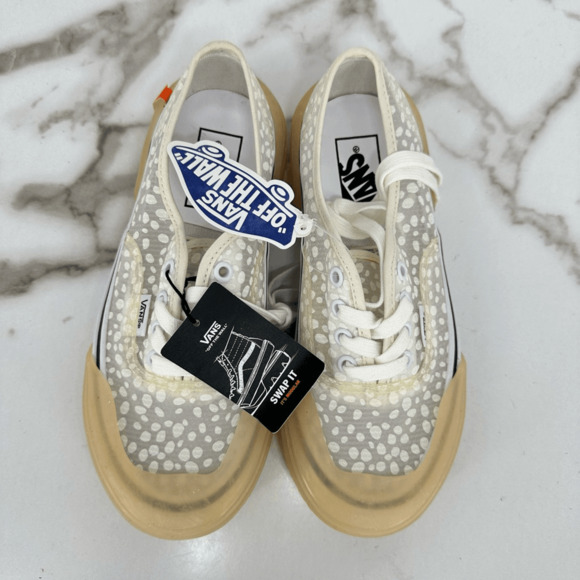 Vans Old Skool Tapered Modular Sneakers Mesh Polka Dot Cream Size 6 - Picture 3 of 14